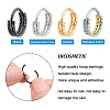 8Pcs 4 Colors Twisted Ring Hoop Earrings for Girl Women STAS-DC0008-52-5