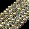 Electroplate Transparent Glass Beads Strands EGLA-A034-T6mm-T16-2