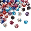 Spritewelry 64Pcs 8 Colors Two-Tone Handmade Polymer Clay Disco Ball Beads RB-SW0001-01-2