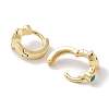 Brass Pave Clear Cubic Zirconia Hoop Earrings EJEW-L269-133G-3
