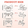 6Pcs 3 Styles Bowknot Alloy Rhinestone Shoe Decorations FIND-CP0002-22A-2