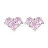 Brass Pave Cubic Zirconia Connector Charms KK-L208-04P-03-2