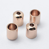 Brass Cord Ends KK-K206-05RG-1