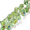 Electroplate Glass Beads Strands X-EGLA-D030-17E-1