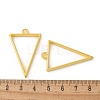 Rack Plating Alloy Triangle Open Back Bezel Pendants X-PALLOY-S047-09E-FF-5