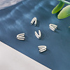 6Pcs 925 Sterling Silver Hollow Initial Beads STER-TA0001-53V-6