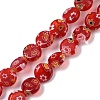 Handmade Millefiori Lampwork Beads Strands LAMP-G166-17A-05-2