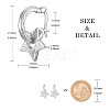 SHEGRACE Rhodium Plated 925 Sterling Silver Hoop Earrings JE841A-2