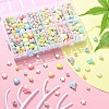Spray Painted Frosted Opaque Acrylic Beads Sets ACRP-YW0001-10-5