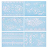 6 Sheets Luminous Paper Tattoo Stickers STIC-TAC0001-007B-2