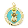 Rack Plating Brass Enamel Pendants KK-Q784-29G-1