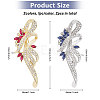 SUPERFINDINGS 2Pcs 2 Colors Flower Alloy Rhinestone Scarf Buckle Clips for Women JEWB-FH0001-52-2