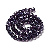 Electroplate Transparent Glass Beads Strands EGLA-A035-T8mm-A15-2