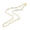 304 Stainless Steel Paperclip Chains Necklace NJEW-JN03593-01-3