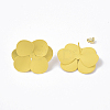 Spray Painted Iron Stud Earring Settings X-IFIN-N004-01A-2