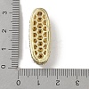 Rack Plating Brass Micro Pave Clear Cubic Zirconia Pendants ZIRC-U002-G-I-3