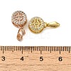 Rack Plating Brass Micro Pave Clear Cubic Zirconia Ice Pick Pinch Bails KK-K340-14-3