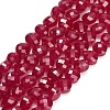 Lab Grown Red Corundum Beads Strands GG-CBAC488-05-2