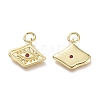 Brass Micro Pave Cubic Zirconia Pendants KK-P188-C06-G-2