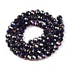 Electroplate Glass Beads Strands EGLA-A044-T6mm-B15-3