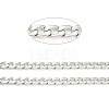 304 Stainless Steel Cuban Link Chains STAS-B020-07P-2