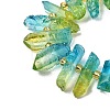 Electroplated Natural Quartz Crystal Beads Strands G-F800-D12-3