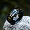 Titanium Steel  Words Finger Rings FIND-PW0020-12A-EB-1