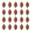 20Pcs Rugby Polymer Clay Rhinestone Pendants PALLOY-OC00050-1