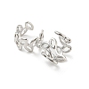 Hollow Leafy Branch Brass Cuff Earrings EJEW-I300-07P-2