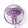 Glass Round Window Hanging Suncatchers HJEW-B006-01B-4