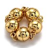 Rack Plating Brass Magnetic Clasps with Loops X-KK-F801-03B-G-1