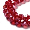 Electroplate Transparent Glass Beads Strands EGLA-A035-T10mm-A01-3