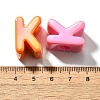 UV Plating Opaque Acrylic European Beads SACR-Z007-01K-3
