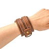 Leather Wrap Snap Bracelets BJEW-FF0007-027B-5