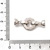 Brass Micro Pave Clear Cubic Zirconia Fold Over Clasps KK-U059-55P-3