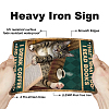 Vintage Metal Tin Sign AJEW-WH0189-074-3