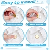 Flat Round Brass Button Covers Settings KK-WH0079-193A-KCG-2