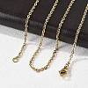 304 Stainless Steel Cable Chain Necklace Making STAS-P045-05G-2