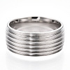 201 Stainless Steel Grooved Finger Ring Settings STAS-WH0047-09S-1