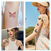 10 Sheets 10 Colors Butterfly Pattern Glitter Body Art Tattoos AJEW-SP0002-80-6