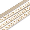 Braided Flat Single Face Imitation Leather Cords LC-T003-01F-1