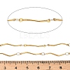304 Stainless Steel Wavy Bar Link Chains CHS-H116-01F-G-3