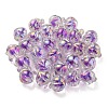 UV Plating Rainbow Iridescent Acrylic Beads OACR-F004-02E-3