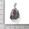 Natural Amethyst Teardrop Pendants G-G112-03P-13-3