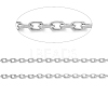 Tarnish Resistant 304 Stainless Steel Faceted Cable Chains CHS-G027-03P-2