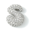 Rack Plating Brass Clear Cubic Zirconia Pendants KK-S378-01P-S-1