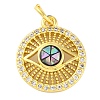 Brass Micro Pave Cubic Zirconia Pendants KK-A232-02G-1