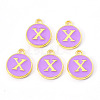 Golden Plated Alloy Enamel Charms X-ENAM-S118-10X-2