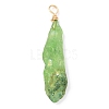 Electroplated Raw Rough Natural Quartz Crystal Copper Wire Wrapped Pendants PALLOY-JF02409-01-3