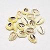 Natural Yellow Shell Oval Beads X-BSHE-O007-64-1